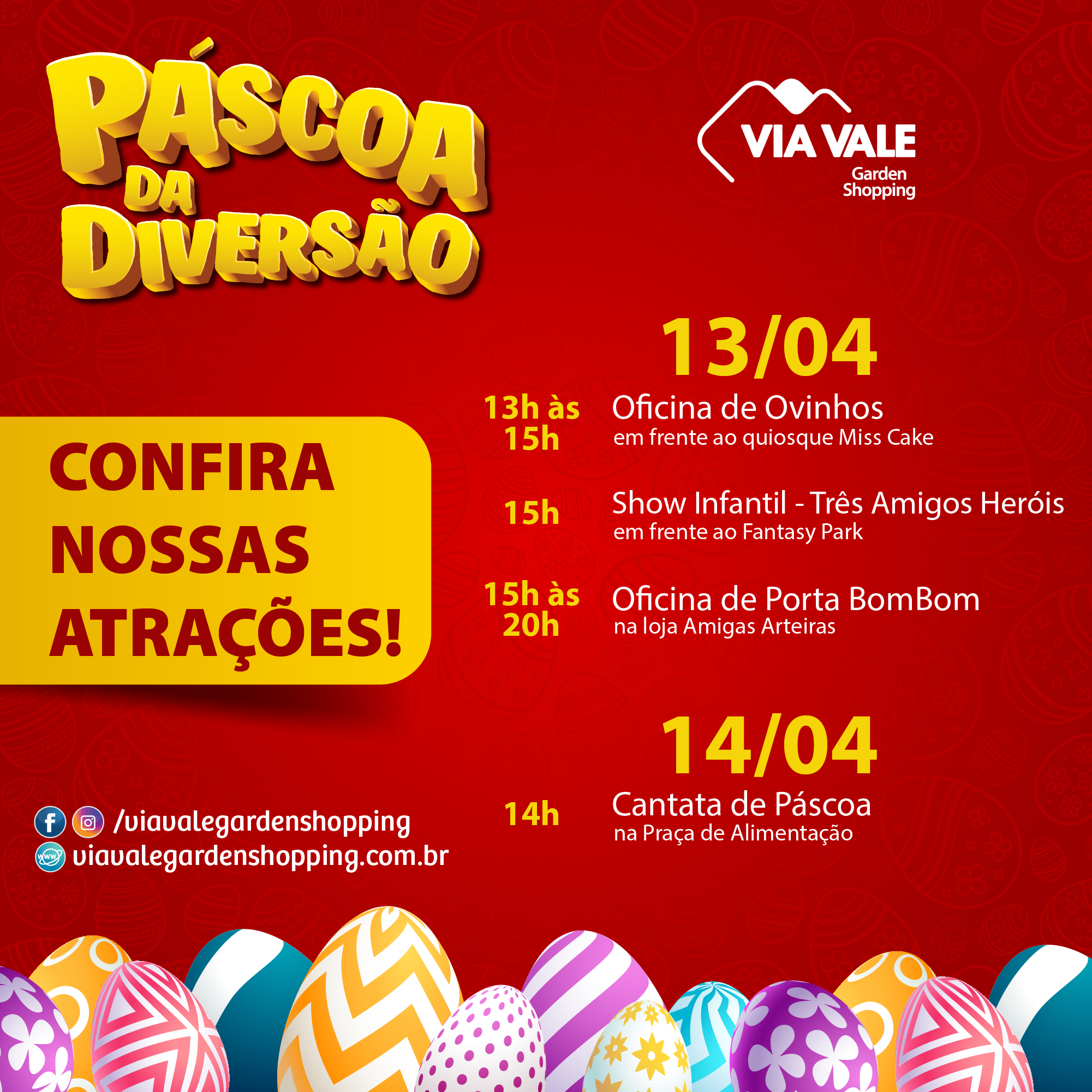 PÁSCOA DA DIVERSÃO É NO VIA VALE