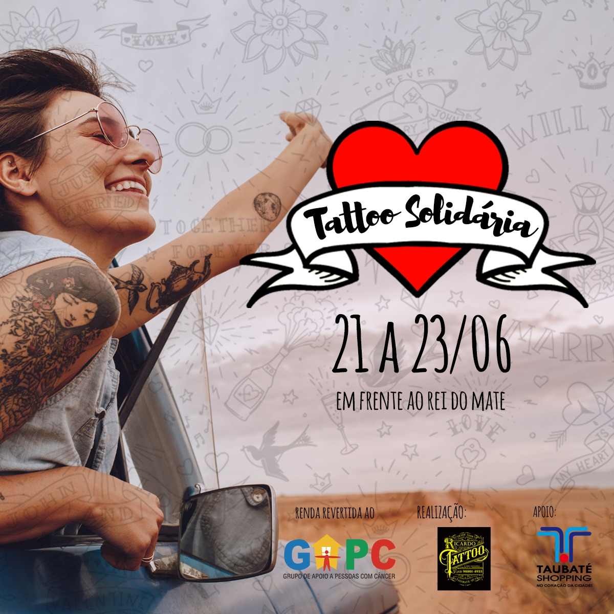 GAPC realiza evento “Tattoo Solidária” no Taubaté Shopping