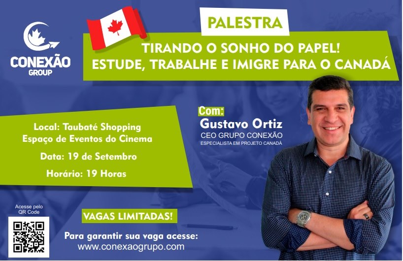 Taubaté Shopping recebe palestra gratuita sobre intercâmbio