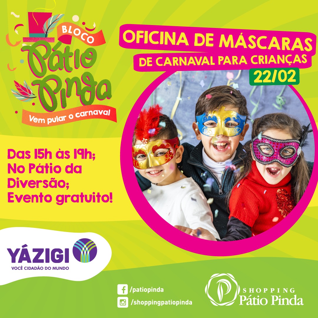 Programação de Carnaval do Shopping Pátio Pinda segue repleto de atrações