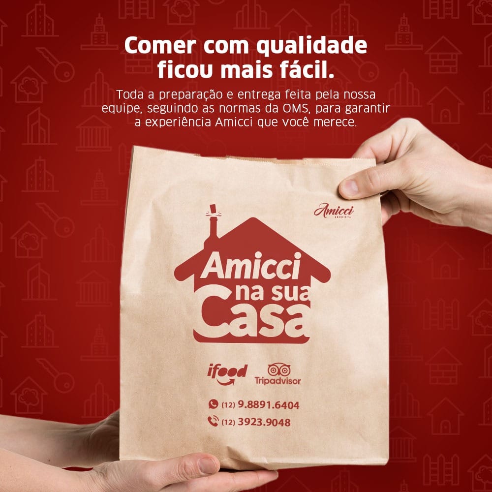 Restaurante Amicci Anchieta reforça serviço de “delivery”