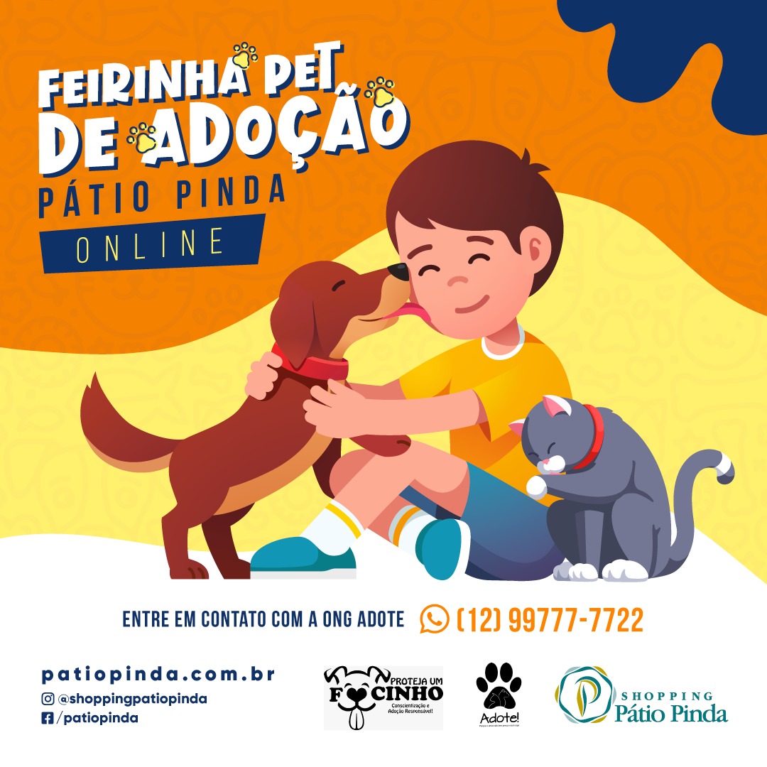 Adoção online: Shopping Pátio Pinda terá a tradicional feira pet em novo formato