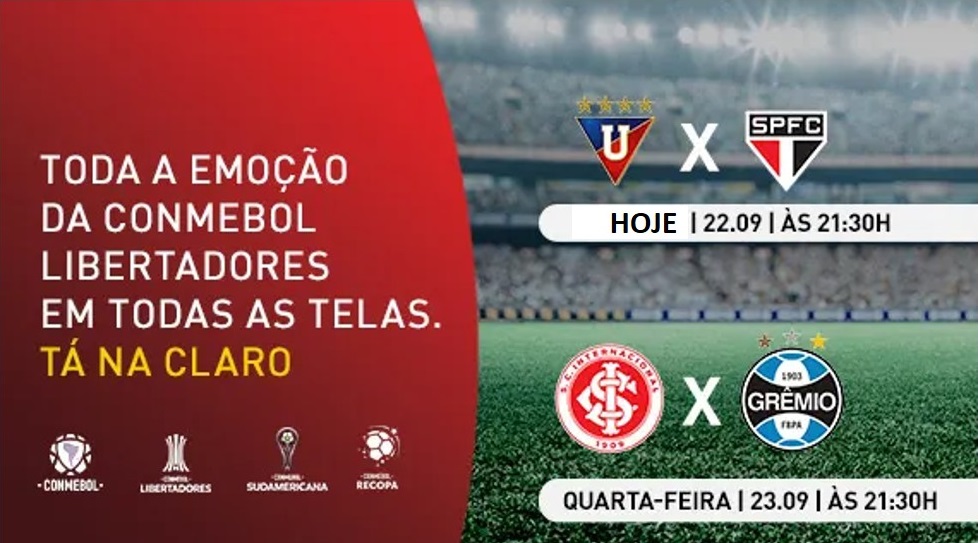 A CONMEBOL Libertadores está de volta e, na Claro, você escolhe em que tela assistir!