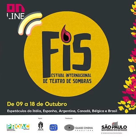 Festival Internacional de Teatro de Sombras realiza sua 7ª edição em formato online de 09 a 18 de outubro