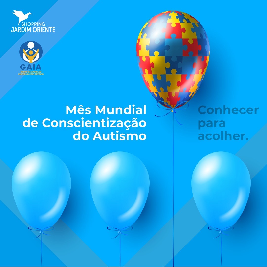 “Conhecer para Acolher” é o Tema de Campanha de Conscientização sobre Autismo do Shopping Jardim Oriente