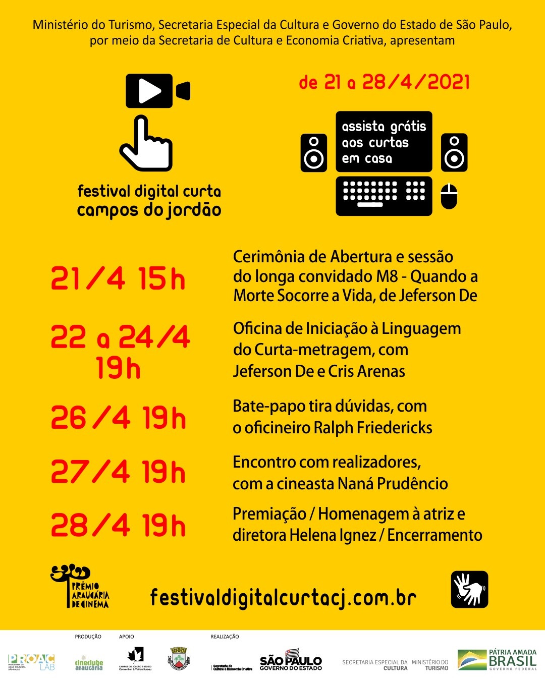 Mostras Competitivas do Festival Digital Curta Campos do Jordão tem exibição a partir de 21/4