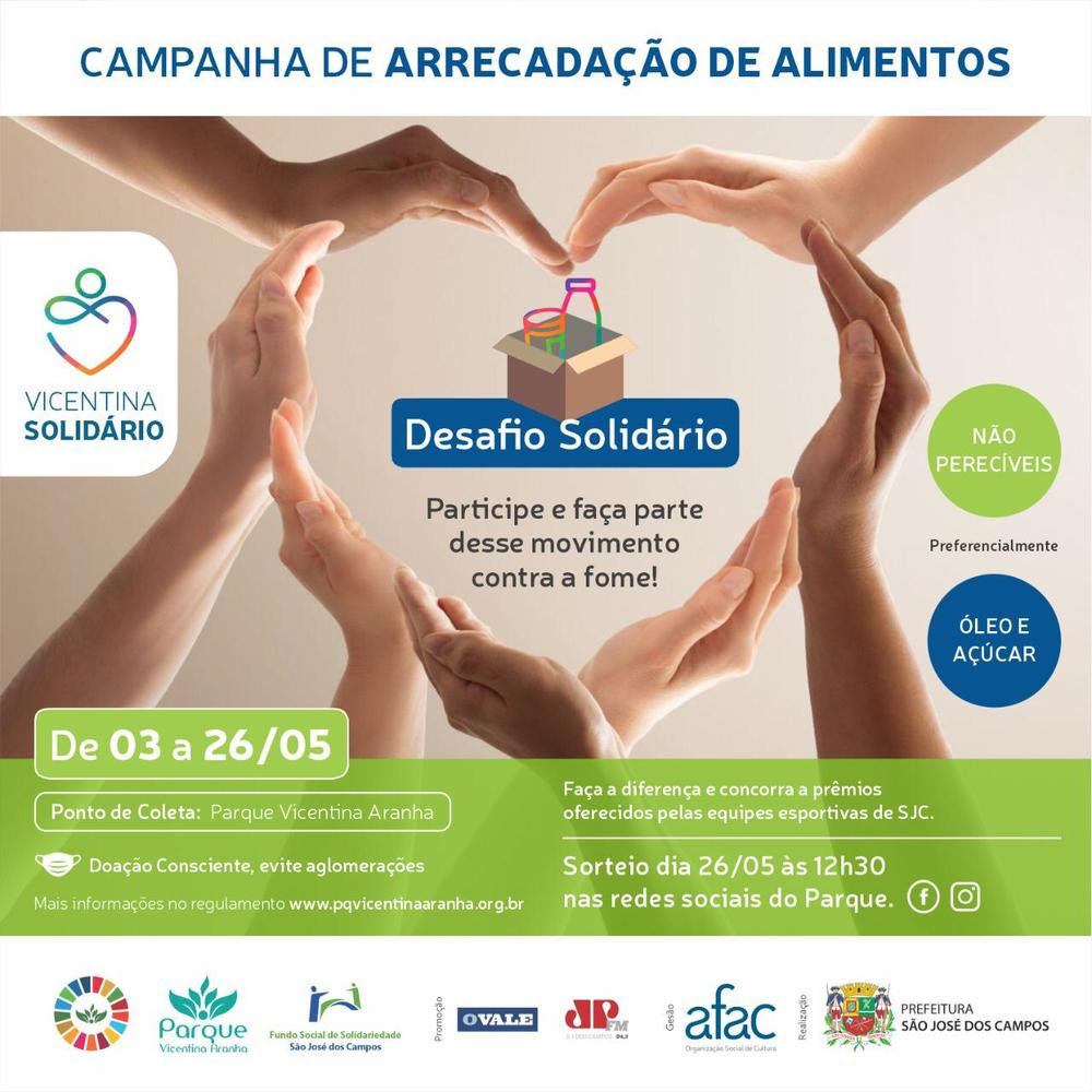 Parque Vicentina Aranha promove Campanha Desafio Solidário