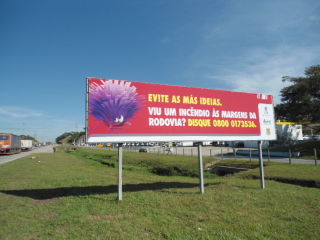 Campanha alerta sobre a incidência de queimadas às margens da via Dutra