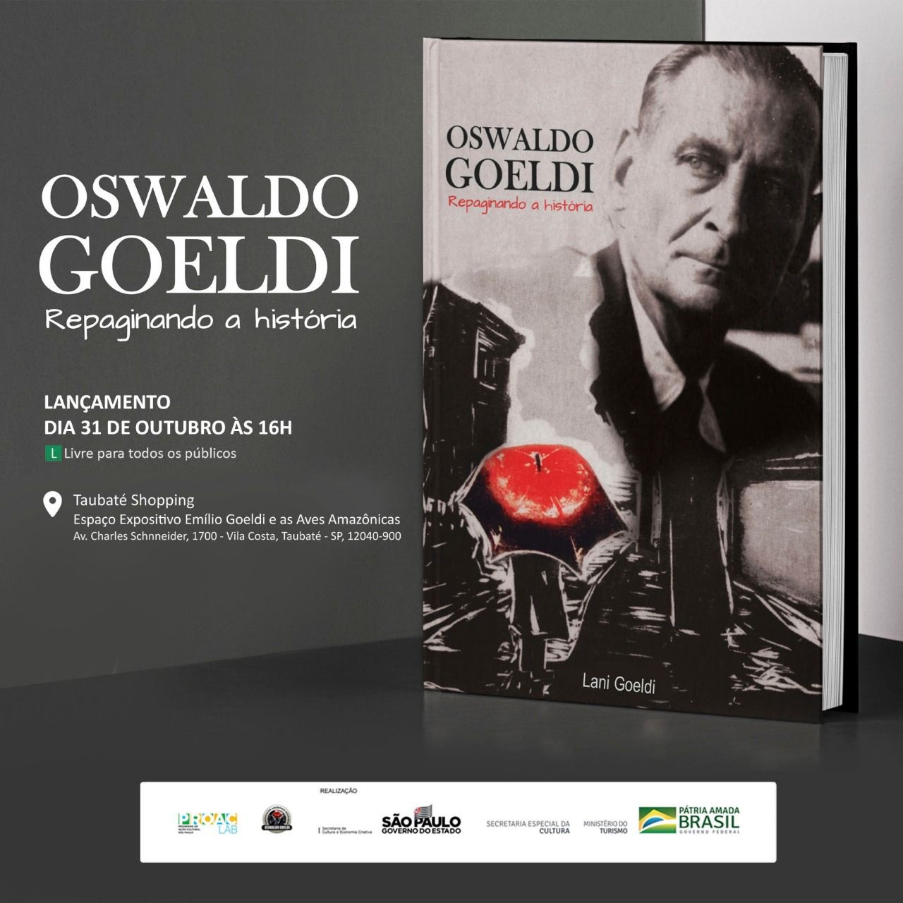 Taubaté Shopping recebe o lançamento da biografia do modernista Oswaldo Goeldi neste domingo (31)