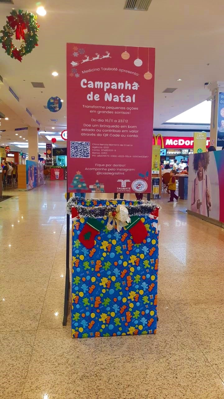 Natal Solidário: iniciativas beneficentes acontecem no Taubaté Shopping