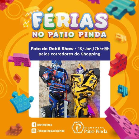 Shopping Pátio Pinda inicia programação de férias com robôs gigantes neste sábado (15)