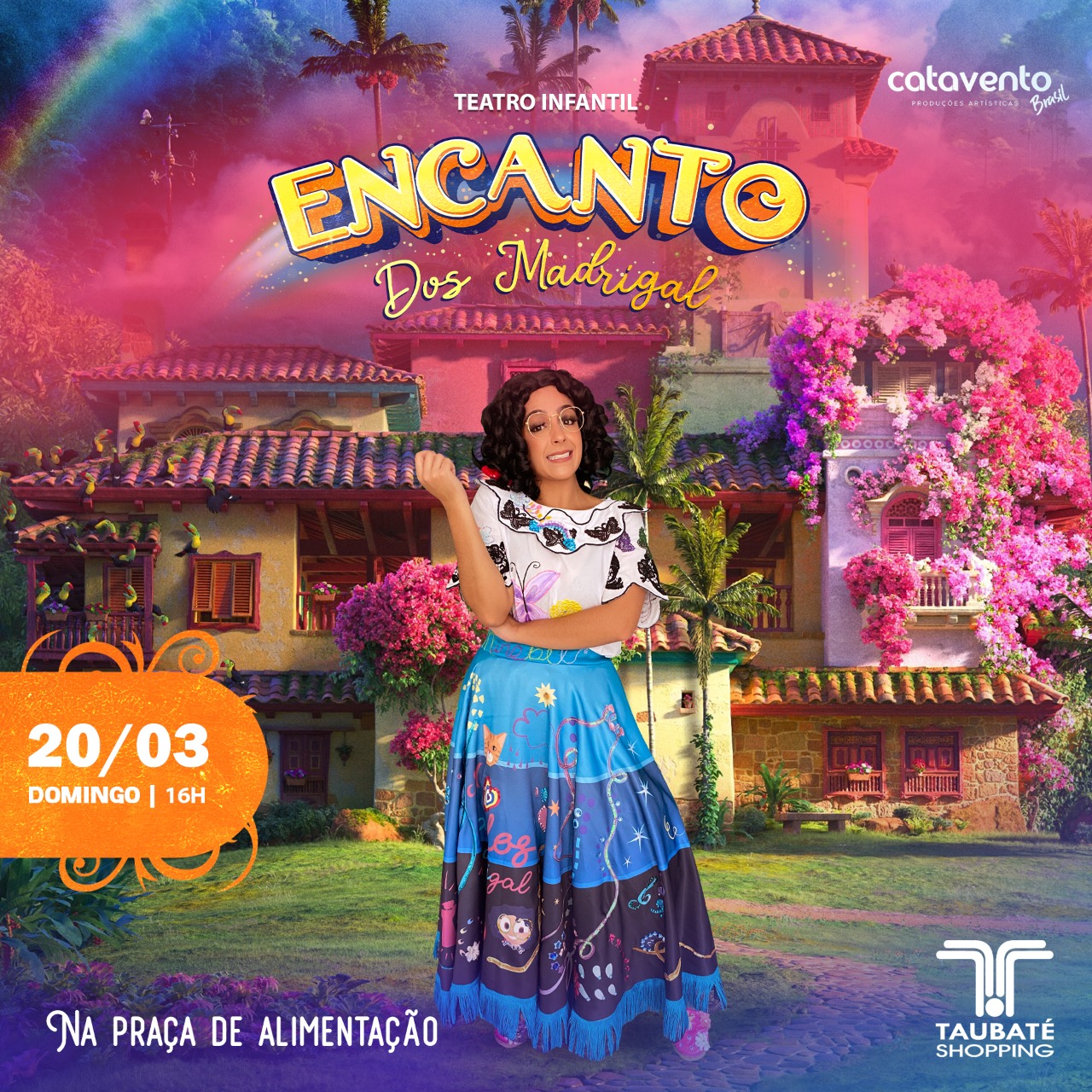 Taubaté Shopping recebe teatro infantil “Encanto dos Madrigal” neste domingo (20)