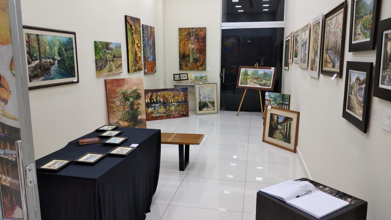 Exposição de artes de artista local é atração no Via Vale