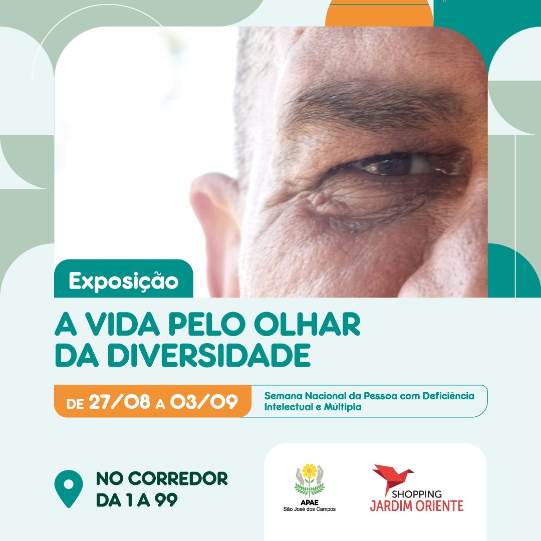 A Vida pelo Olhar da Diversidade é a exposição fotográfica da APAE no Shopping Jardim Oriente