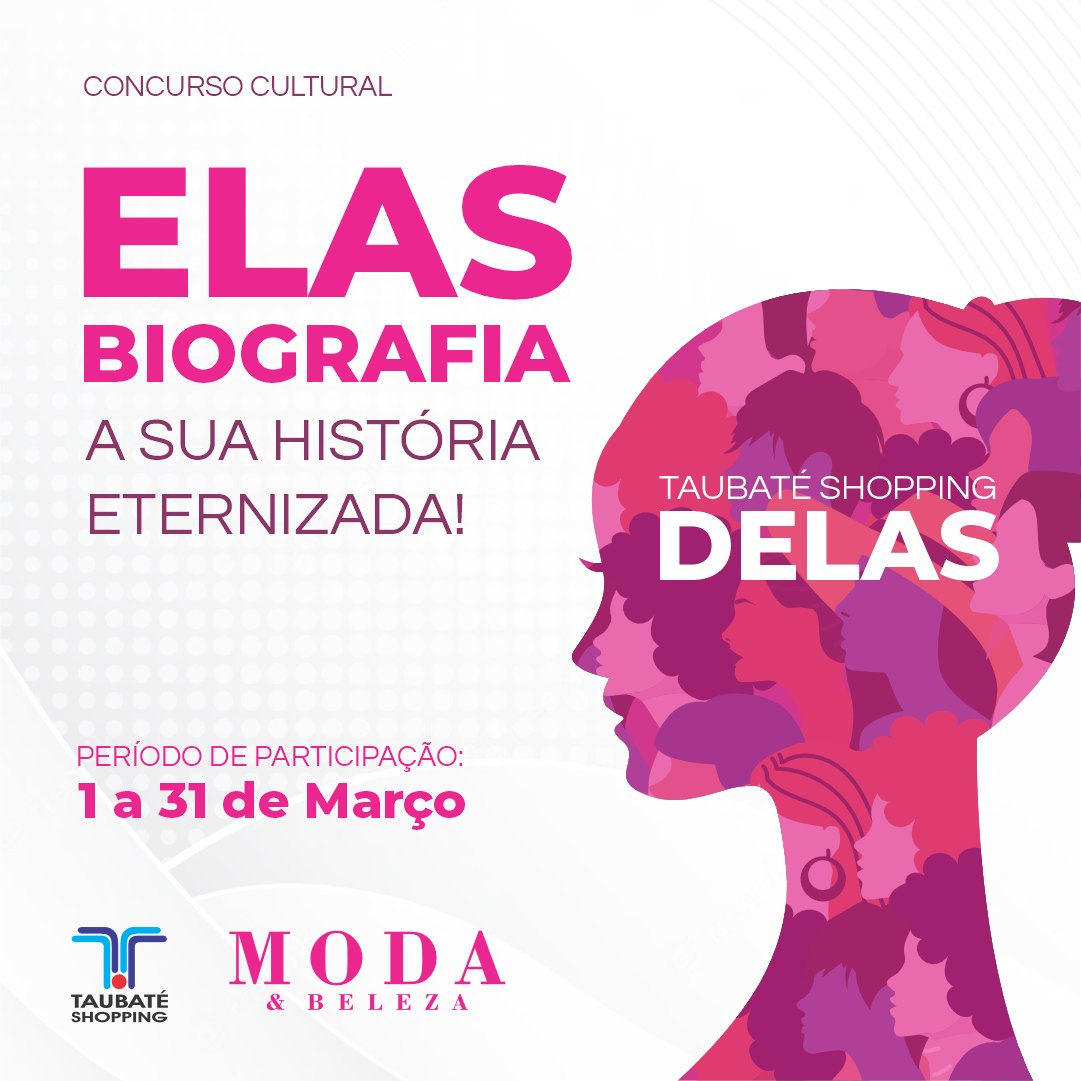 Taubaté Shopping lança concurso cultural para valorizar histórias inspiradoras; ganhadora terá sua biografia contada na 2ª edição do livro ‘Elas’