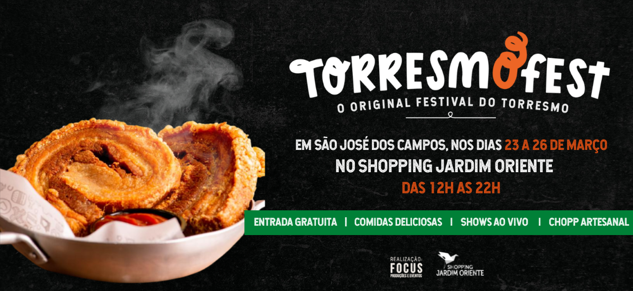 O Maior Festival de Torresmo do Brasil está de volta ao Shopping Jardim Oriente