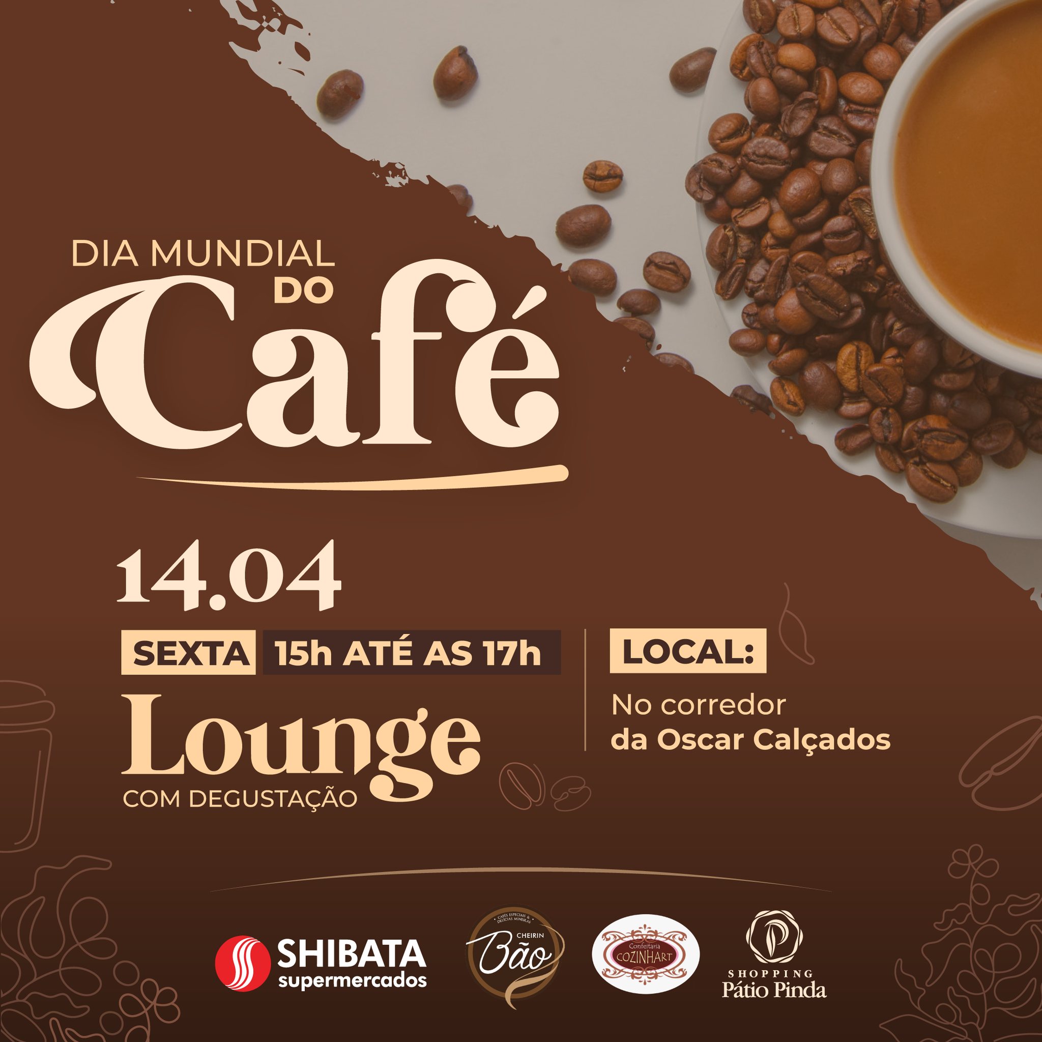 Shopping Pátio Pinda realiza ação especial em comemoração ao Dia Mundial do Café nesta sexta (14)