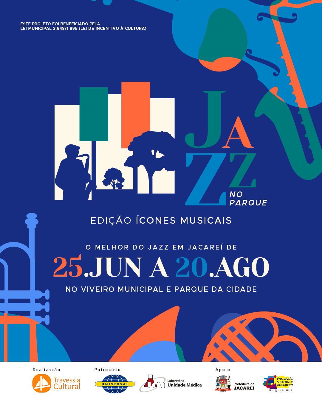 Jacareí terá Jazz no Parque com oito shows que reúnem boa música e entrevistas com os artistas