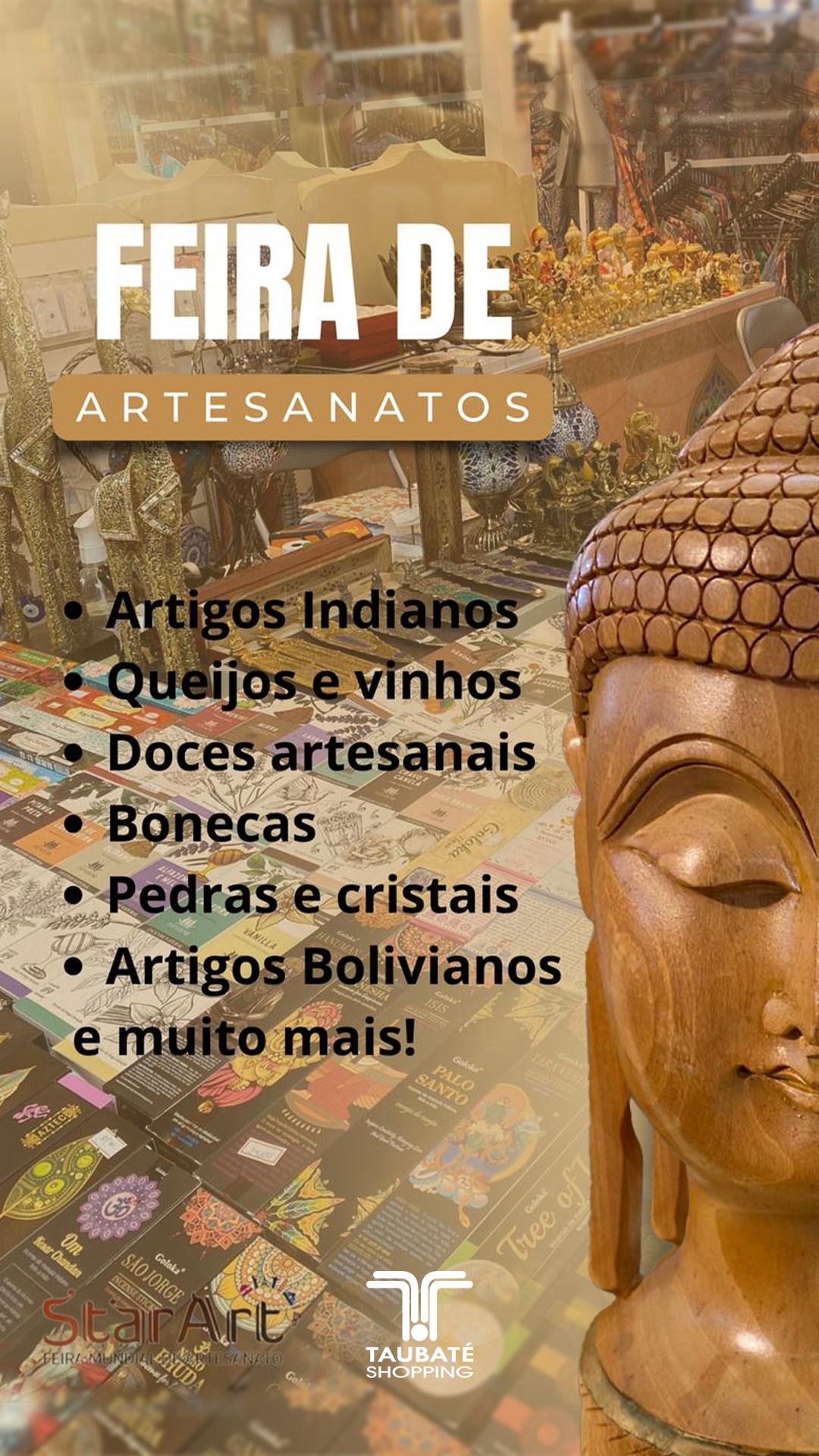 Feira Mundial de Artesanato acontece no Taubaté Shopping