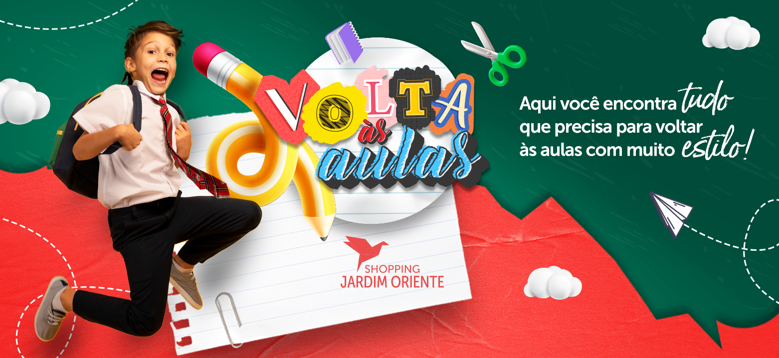 Volta às Aulas com Economia e com Novidades em Artigos Escolares é no Shopping Jardim Oriente