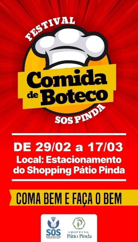 Shopping Pátio Pinda recebe tradicional festival solidário ‘Comida de Boteco’ a partir desta quinta-feira (29)