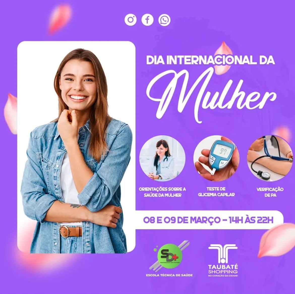 Mês da Mulher: Taubaté Shopping terá programação especial com atividades gratuitas para o público feminino