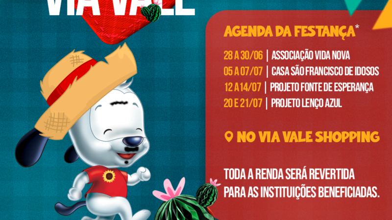 Via Vale Shopping promove Arraiá Beneficente em prol de Instituições de Taubaté