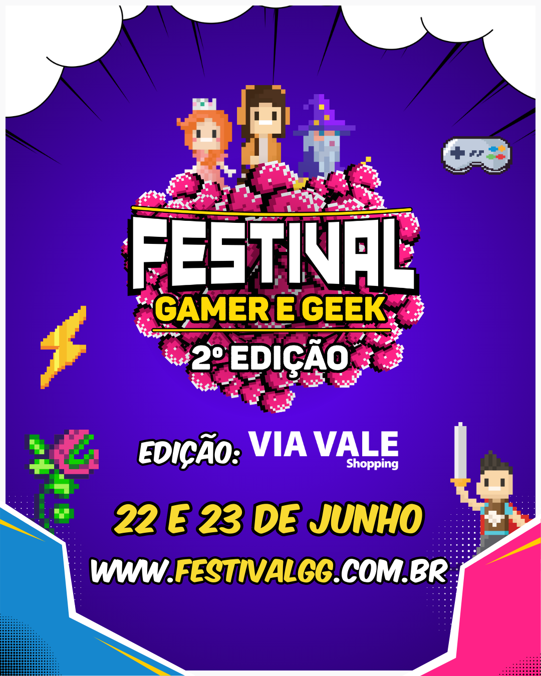 Via Vale Shopping apresenta a 2ª Edição do Festival Gamer e Geek em Taubaté