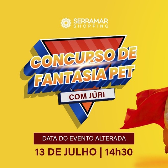 Serramar Shopping promove concurso de fantasias para PETs em 13/7