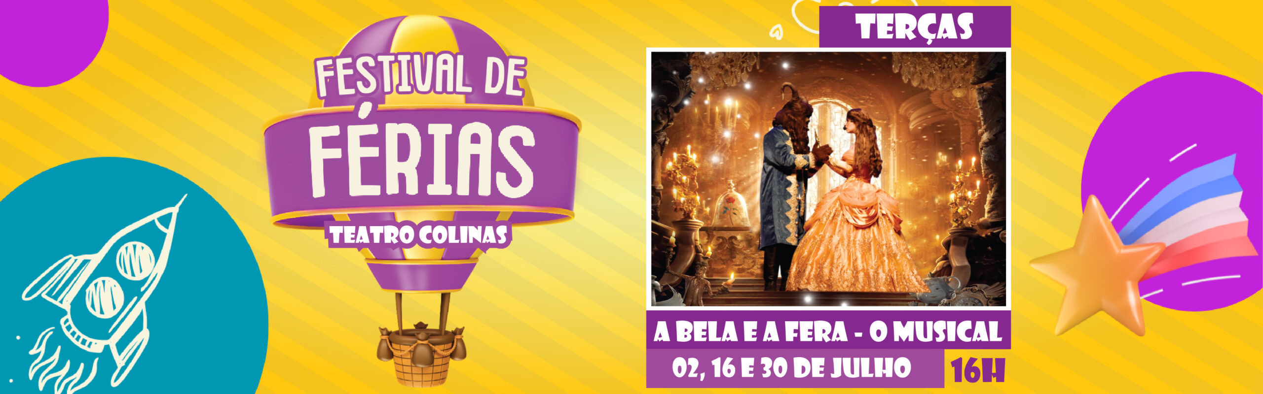 Teatro Colinas realiza em julho seu tradicional Festival de Férias; confira a programação  