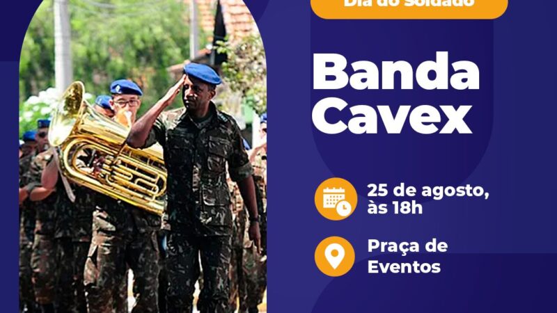 Dia do Soldado será marcado com apresentação da Banda do CAvEx no Taubaté Shopping