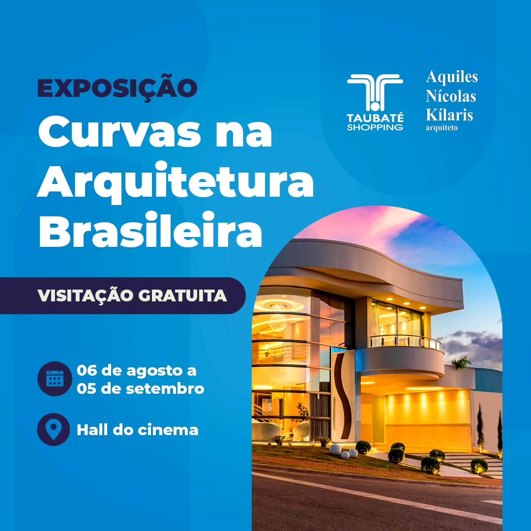 Exposição sobre arquitetura brasileira chega ao Taubaté Shopping