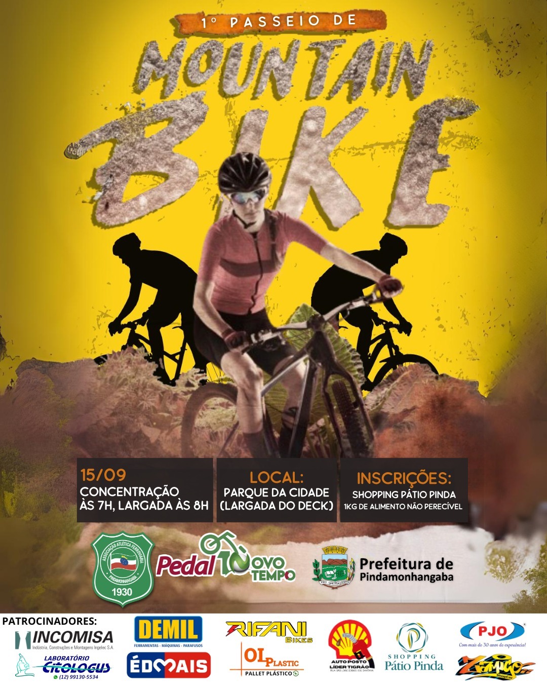 Shopping Pátio Pinda recebe doações para inscrição do 1º Passeio Solidário de Mountain Bike