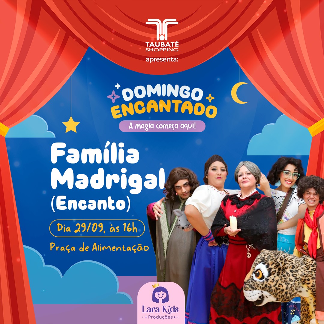 Musical inspirado na animação ‘Encanto’ é a próxima atração do Taubaté Shopping