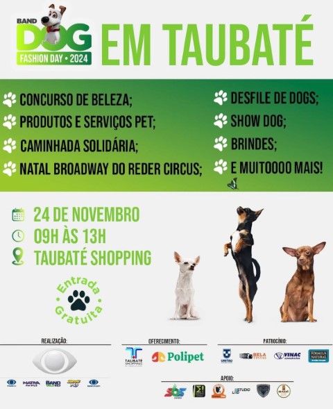 Dog Fashion Day: Taubaté Shopping recebe a 13ª edição do evento dedicado ao universo pet